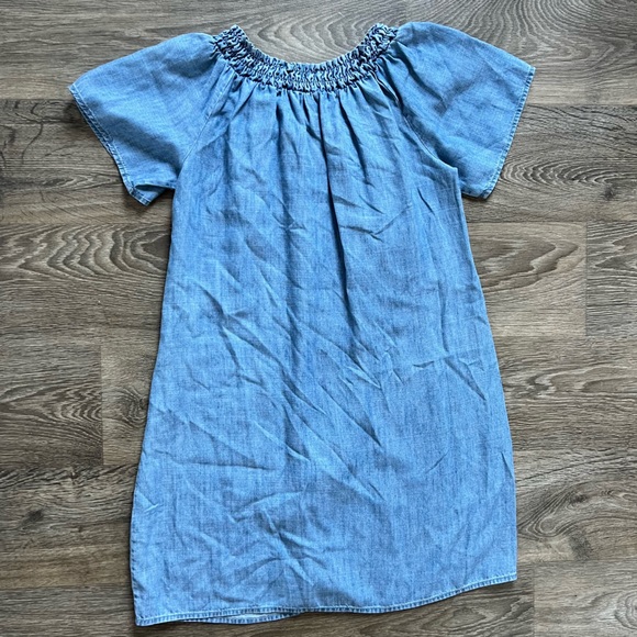 Michael Stars Anthropologie Chambray Mini Dress Short Sleeve Women's size Large - Picture 3 of 7